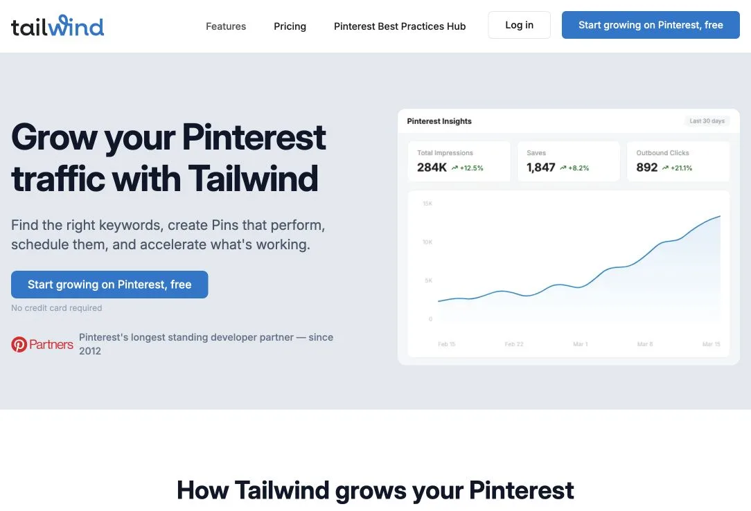 Tailwind public landing page hero or marketplace listing